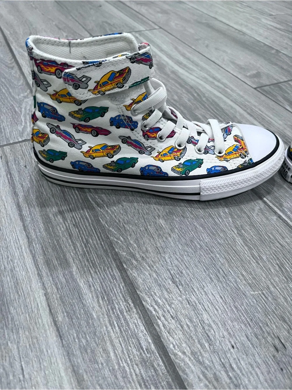 Converse Kids White/Yellow/Red Floral High Top Sneakers